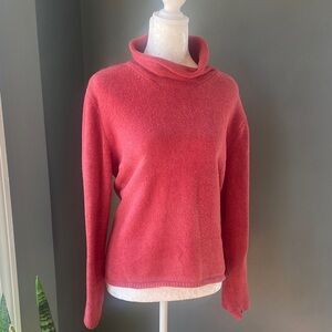 J. Jill Cozy Funnel Neck Sweater - Rose Red
